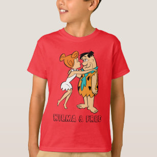 Flintstenen   Wilma Kissing Fred T-shirt