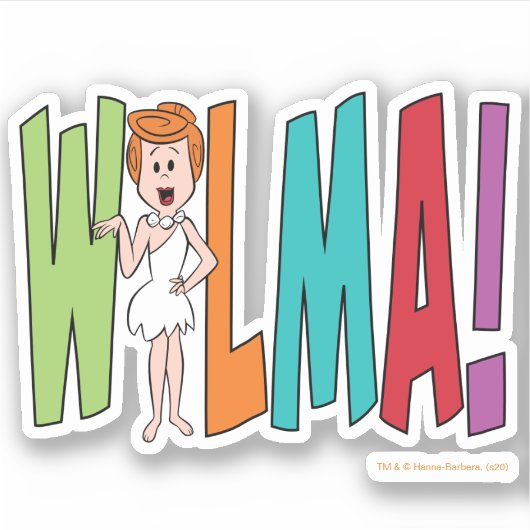 Flintstenen | WILMA! Sticker (Voorkant)
