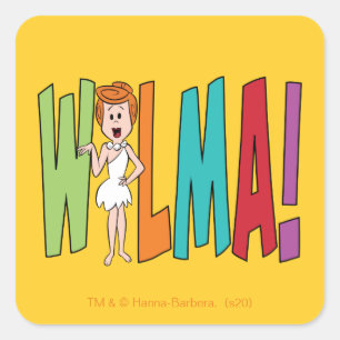 Flintstenen   WILMA! Vierkante Sticker