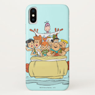 Flintstones Familie Roadtrip iPhone X Hoesje