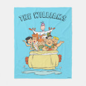Flintstones Family Roadtrip Fleece Deken (Voorkant)
