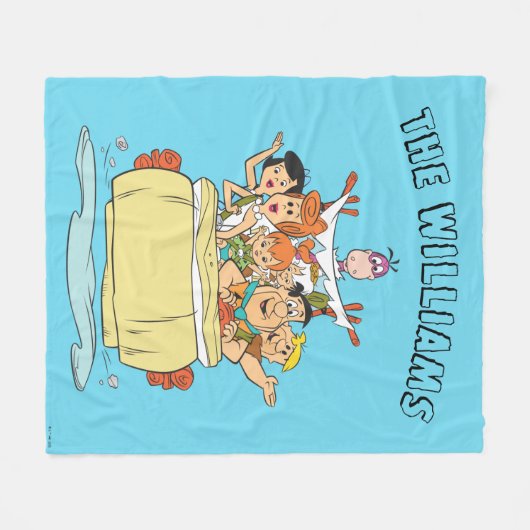 Flintstones Family Roadtrip Fleece Deken (Voorkant (Horizontaal))