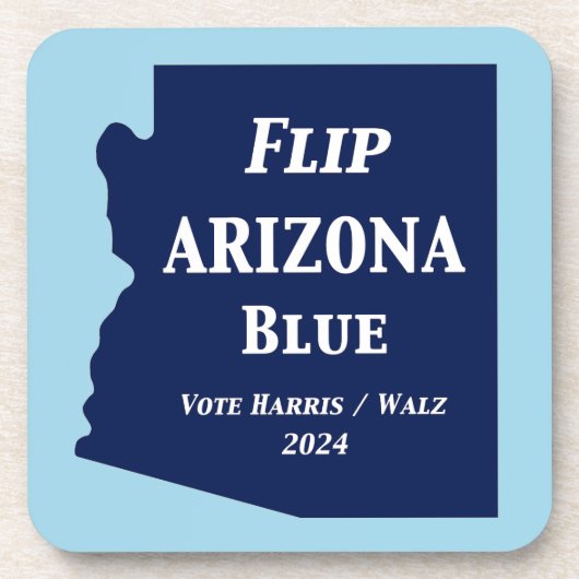 Flip Arizona Blauw in 2024 Bier Onderzetter (Voorkant)