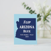 Flip Arizona Blauw in 2024 Briefkaart (Staand voorkant)