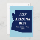 Flip Arizona Blauw in 2024 Briefkaart (Voorkant / Achterkant)