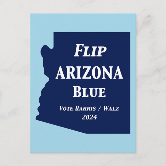 Flip Arizona Blauw in 2024 Briefkaart (Voorkant)