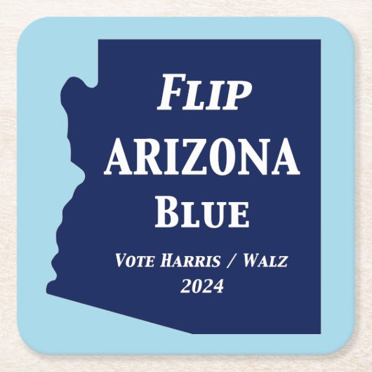 Flip Arizona Blauw in 2024 Kartonnen Onderzetters (Voorkant)