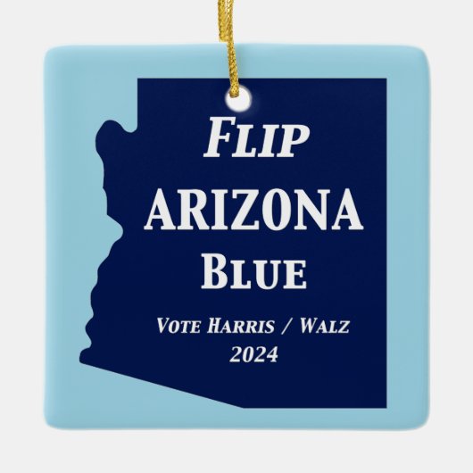 Flip Arizona Blauw in 2024 Keramisch Ornament (Voorkant)