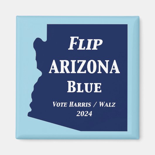 Flip Arizona Blauw in 2024 Magneet (Voorkant)
