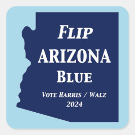 Flip Arizona Blauw in 2024 Vierkante Sticker