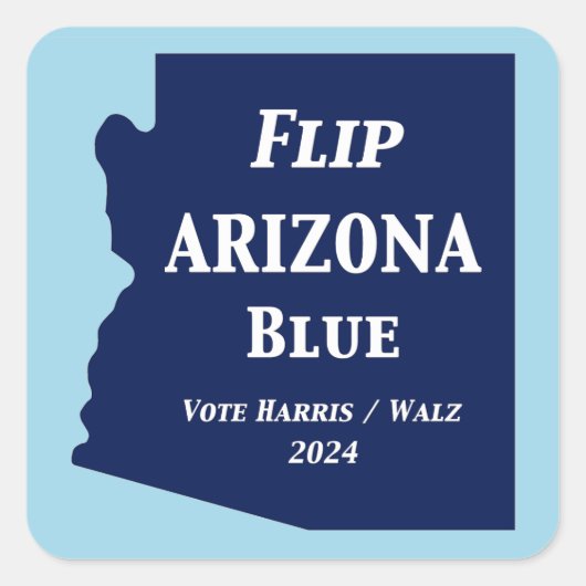Flip Arizona Blauw in 2024 Vierkante Sticker (Voorkant)