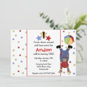 Flip Clown Invitation Kaart (Staand voorkant)