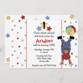 Flip Clown Invitation Kaart (Voorkant / Achterkant)