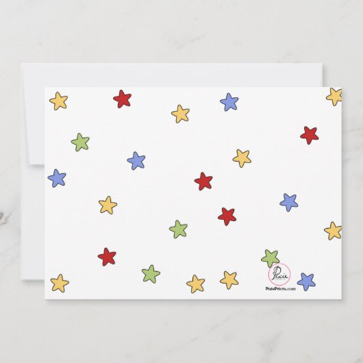 Flip Clown Invitation Kaart (Achterkant)