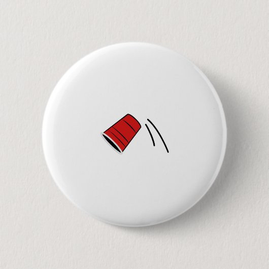 Flip Cup Drink Games Humor Funny Ronde Button 5,7 Cm (Voorkant)
