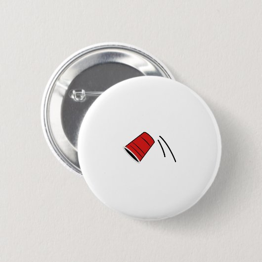 Flip Cup Drink Games Humor Funny Ronde Button 5,7 Cm (Voorkant /achterkant)