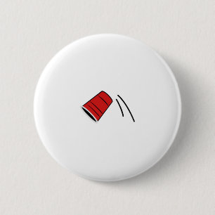 Flip Cup Drink Games Humor Funny Ronde Button 5,7 Cm