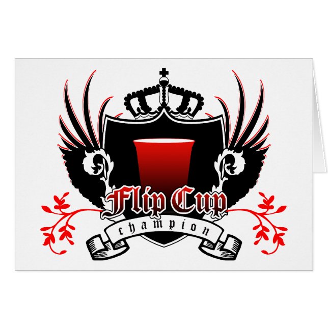 flip cup kampioen koninklijk crest (Voorkant Horizontaal)
