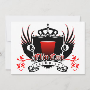 flip cup kampioen koninklijk crest kaart