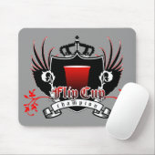flip cup kampioen koninklijk crest muismat (Met muis)