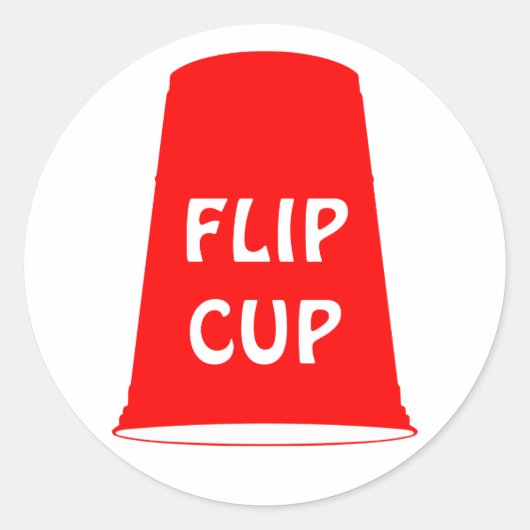 flip cup ronde sticker (Voorkant)