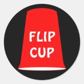 flip cup ronde sticker (Voorkant)