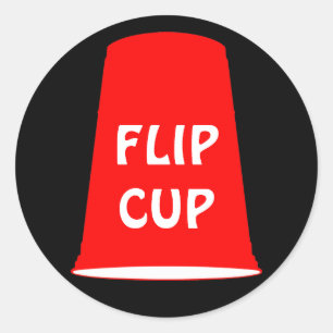flip cup ronde sticker