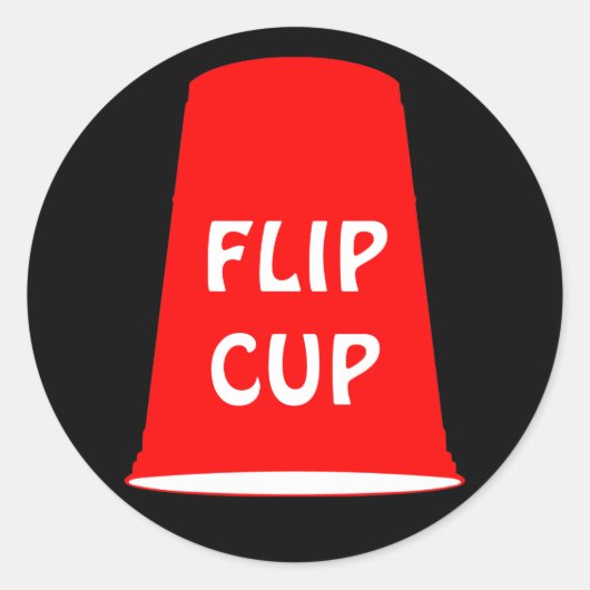 flip cup ronde sticker (Voorkant)