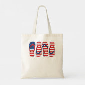 Flip Flop American Flag Juli 4 Verenigde Staten On Tote Bag (Achterkant)