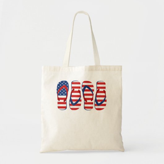 Flip Flop American Flag Juli 4 Verenigde Staten On Tote Bag (Voorkant)
