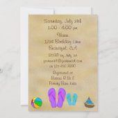 Flip Flop Baby Shower Uitnodigingen voor jongens (Achterkant)