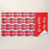 Flip Flop Beach Handdoek (Voorkant)