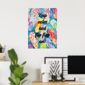 Flip Flop blijf kalm Poster (Thuiskantoor)