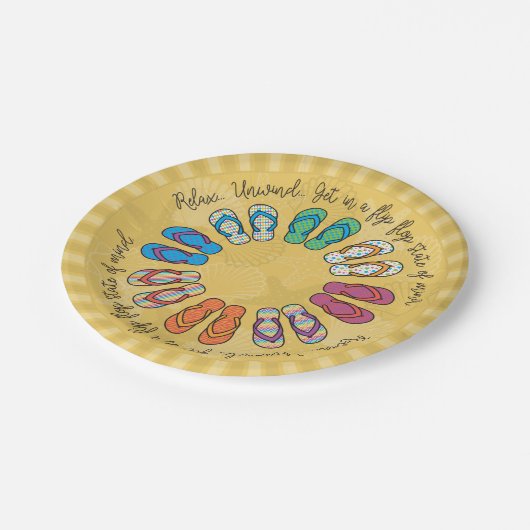 Flip Flop Bright Paper Borden Papieren Bordje (Gekanteld)