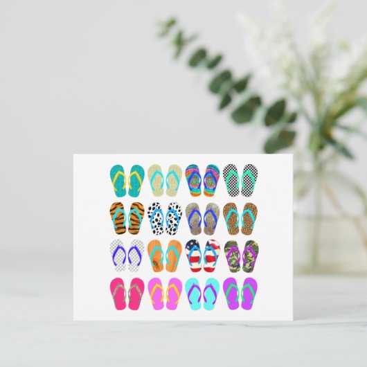 Flip-Flop Chart Briefkaart (Staand voorkant)