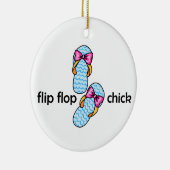 Flip Flop Chick Keramisch Ornament (Rechts)