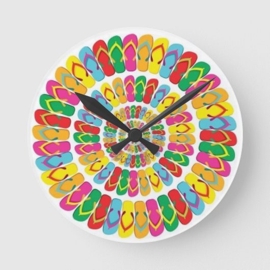 FLIP FLOP CLOCK RONDE KLOK (Voorkant)