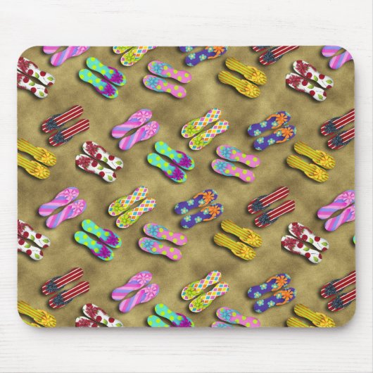 Flip Flop Collecties Mousepad Muismat (Voorkant)