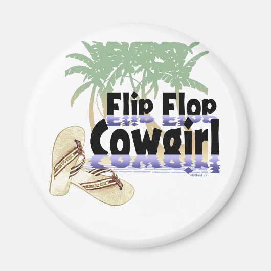 Flip Flop Cowgirl Magnet (Voorkant)