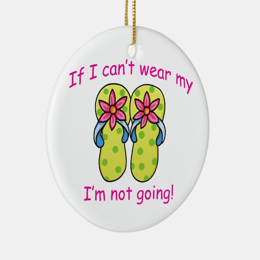 Flip Flop Crisis Keramisch Ornament (Rechts)