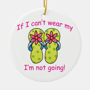 Flip Flop Crisis Keramisch Ornament