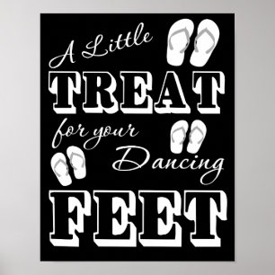 Flip Flop Dancing Wedding Sign - 11 x 14 inch Poster