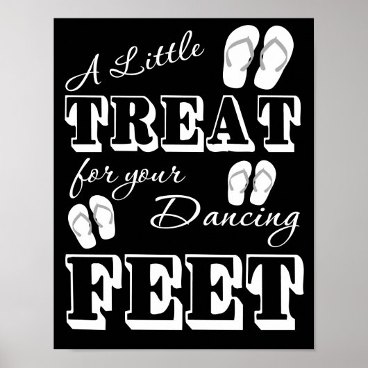 Flip Flop Dancing Wedding Sign - 11 x 14 inch Poster (Voorkant)
