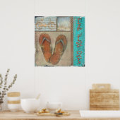 Flip Flop Days, Copyright Karen J Williams Poster (Keuken)