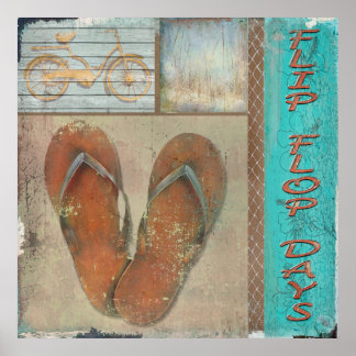 Flip Flop Days, Copyright Karen J Williams Poster