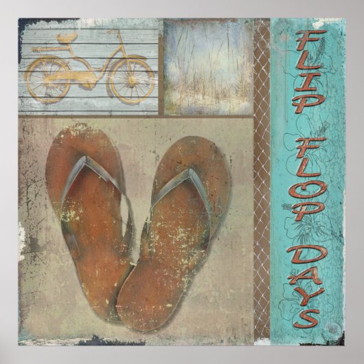 Flip Flop Days, Copyright Karen J Williams Poster (Voorkant)