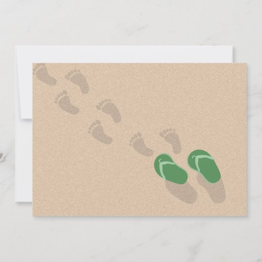 Flip Flop en Flamingo Baby shower Kaart (Achterkant)