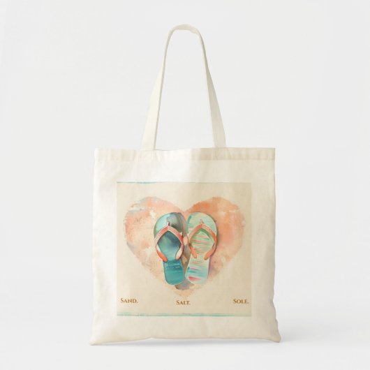 Flip Flop Hart Strandtas – Kust Zomer Tas (Voorkant)