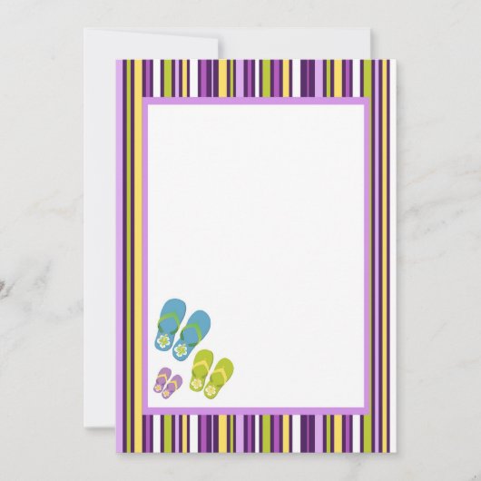 Flip Flop Invite Kaart (Voorkant)