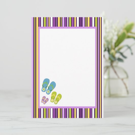 Flip Flop Invite Kaart (Staand voorkant)